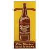 Image 1 : Tower Root Beer sign, litho on embossed metal, VG cond w/bottle graphics, 19.5"H x 8.5"W.