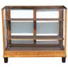 Image 1 : Showcase, floor model, quartersawn oak w/tiered shelves, plate glass top, a great size that displays