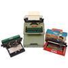 Image 1 : Child's toy typewriters (3), American Flyer Rotary Dial, Tom Thumb Jr. w/orig box & Tom Thumb in met