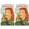 Image 1 : Canada Dry Ginger Ale diecut cdbd signs (2), both new old stock in Exc cond & 32.5"H x 20"W.