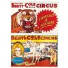 Image 1 : Circus posters (2), both Clyde Beatty & Cole Bros., one w/great tiger graphics, other w/"Charlotte",