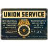 Image 1 : Union Service metal sign, International Brotherhood of Teamsters, self-framed w/horse graphics, VG c