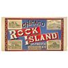 Image 1 : Chicago Rock Island & Pacific Railway litho on paper sign, vignettes of Council Bluffs, IA, Atchison