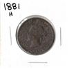 Image 2 : 1881 H Canadian Large Cent Piece
