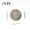 Image 1 : 1934 Canadian Ten Cent Piece