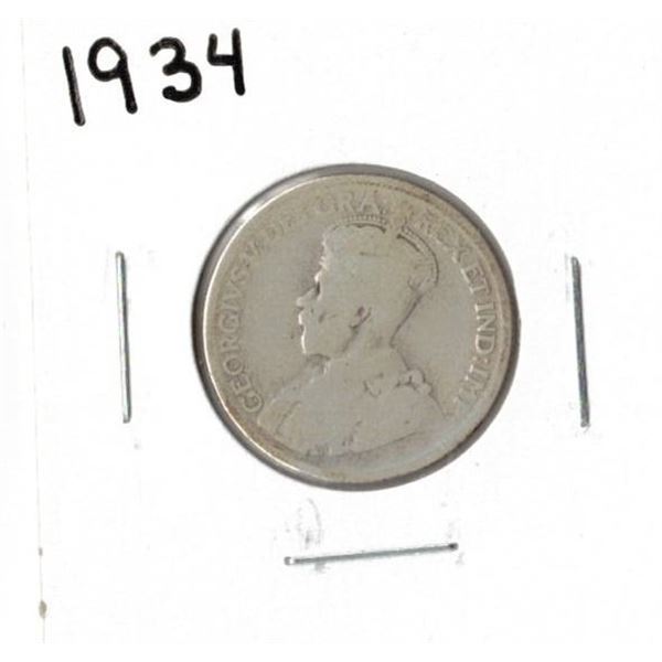 1934 Canadian Twenty-Five Cent Piece