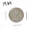 Image 1 : 1934 Canadian Twenty-Five Cent Piece
