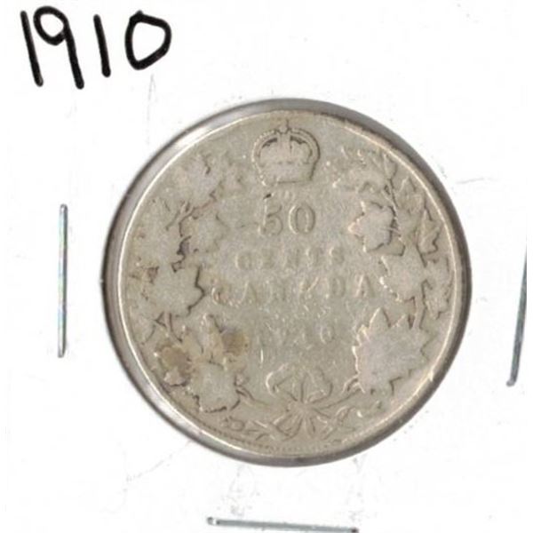 1910 Canadian Fifty Cent Piece