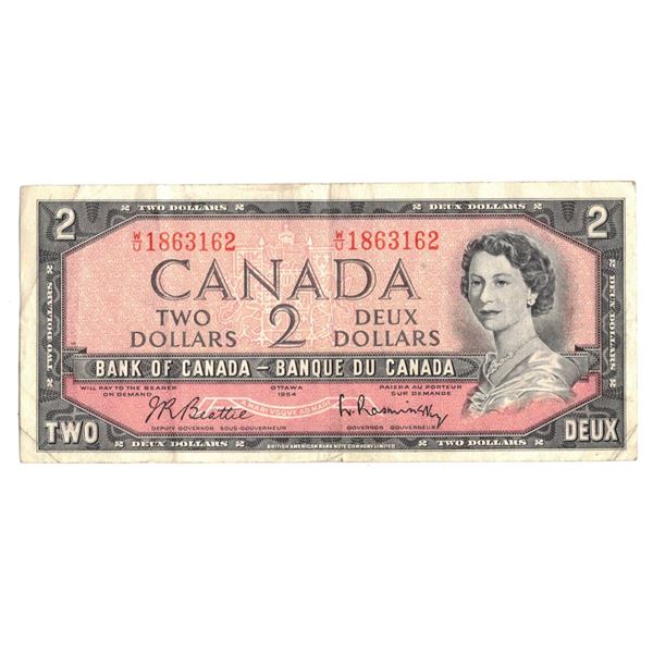 1954 Bank of Canada - Two Dollar Note