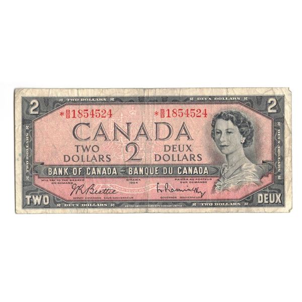 1954 Bank of Canada - Two Dollar Asterick Note