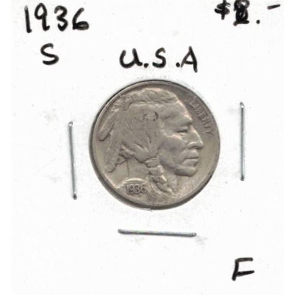 1936 US Buffalo Nickel