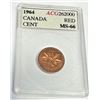Image 1 : 1964 Canadian One Cent Piece