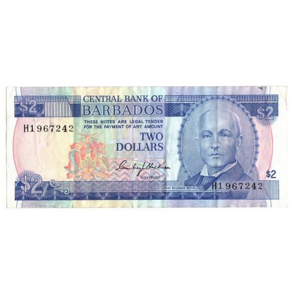 Central Bank of Barbados - Two Dollars