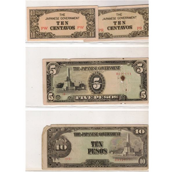 Sheet of Wartime Japanese Occupational Currency
