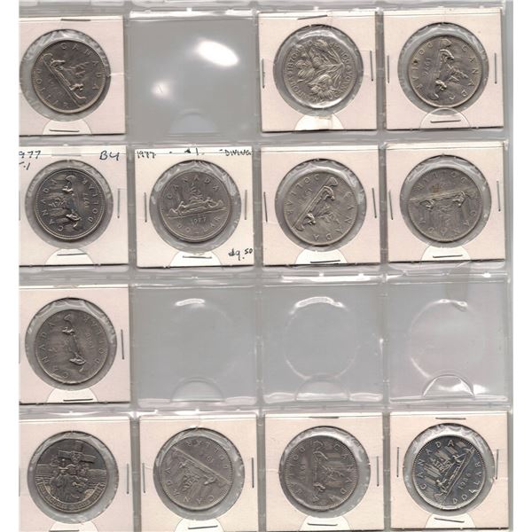 Plastic Page of Canadian Nickel Dollars