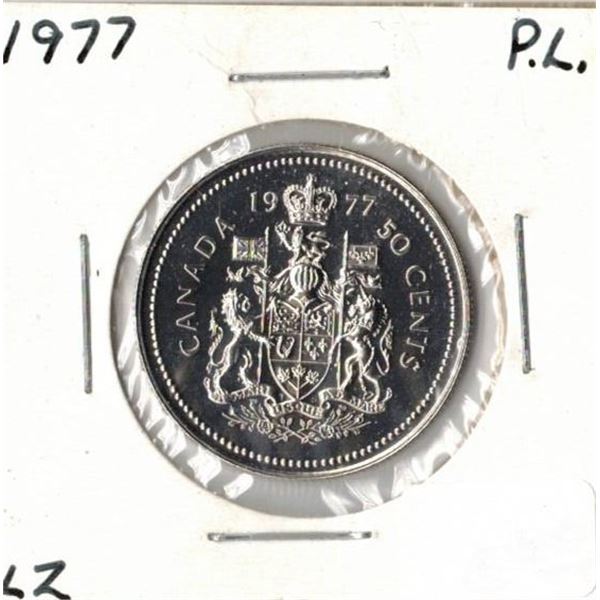 1977 Canadian Proof Like Fifty Cent Coin