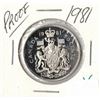 Image 1 : 1981 Canadian Proof Like Fifty Cent Coin