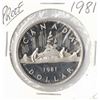 Image 1 : 1981 Canadian Proof Like Silver Dollar