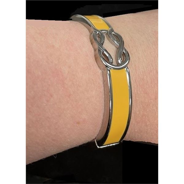 Lia Sophia Yellow Silver tone Strechy Bracelet