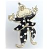 Image 1 : Vintage Enamel Clown Brooch , The Legs Pivot