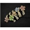 Image 1 : Rhinestone Flower Ring, Adjustable