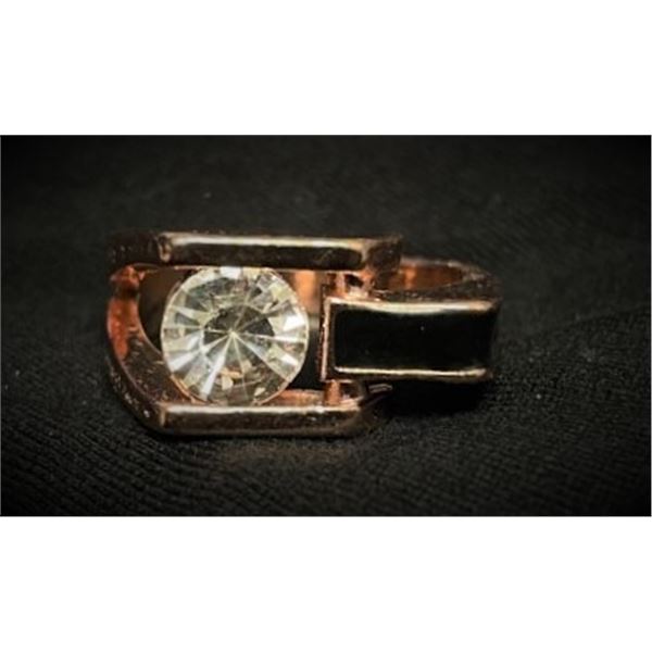 Avant Guard Rose Coloured Metal Ring , Size 12