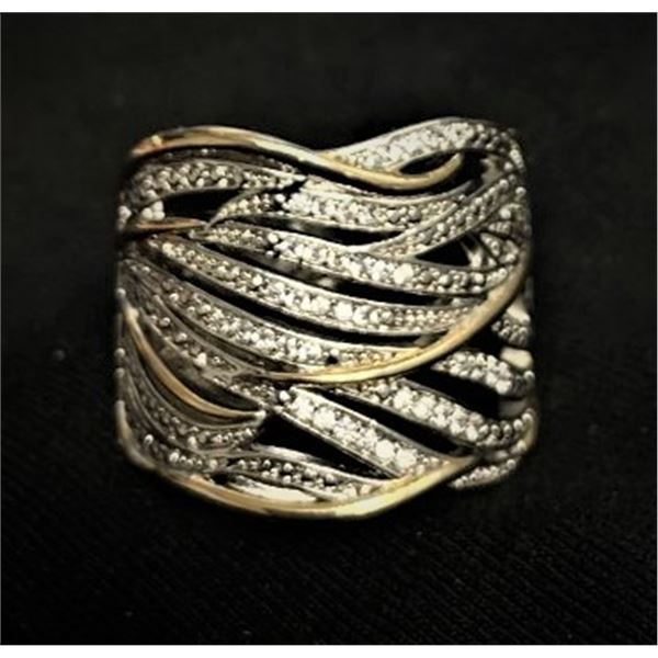Multilayer Ring , 925 Silver, Size 12