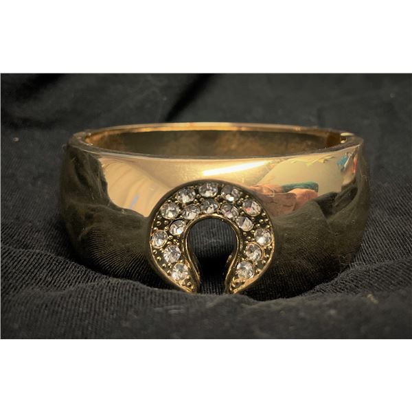 Gold Toned Rhinestone Clasp Bracelet