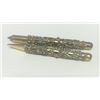 Image 3 : Vintage Mini Dance Card Jewel Pencil Set Gold Tone