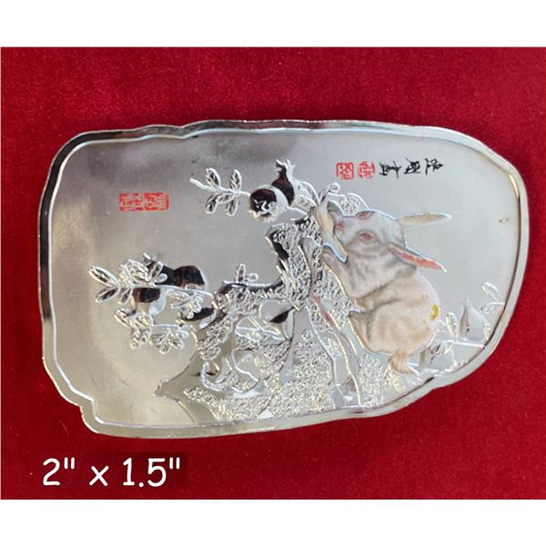 Year of the rabbit silver plated coin #5