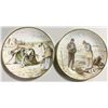 Image 1 : Two Decorative Plates , The Gleaners and The Angelus Prayer