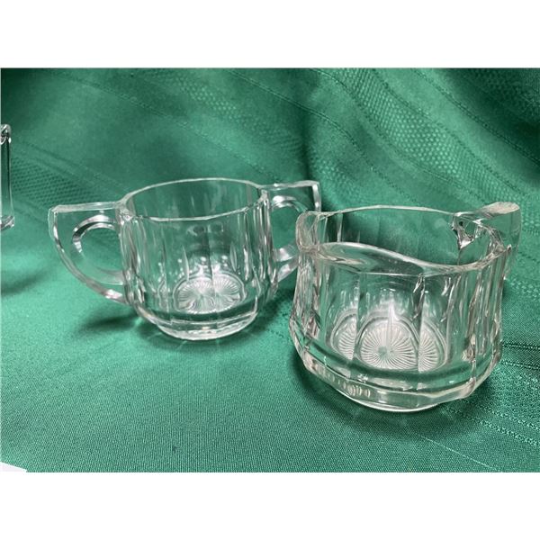 Glass Cream and Sugar