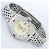 Image 3 : Rolex Ladies Stainless Steel Yellow Diamond & Ruby 26MM Datejust Wristwatch