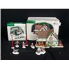 Image 1 : Lot of 2 Department 56 Houses. New England Village Series," Harpers Farmhouse" and North Pole Series