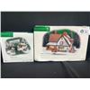 Image 2 : Lot of 2 Department 56 Houses. New England Village Series," Harpers Farmhouse" and North Pole Series