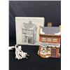 Image 2 : Lot of 2 Department 56 Dicken's Village "Geo Weeton Watchmaker" and "T. Wells Fruit & Spice"