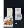 Image 1 : Lot of 2 Department 56 Dickens Village "Village Church" & "T.Puddlewick Spectical Shop"