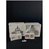 Image 1 : Department 56 North Pole Series "Hall Of Records" with" Candy Cane Bench" and 1 Other
