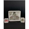 Image 2 : Department 56 North Pole Series "Hall Of Records" with" Candy Cane Bench" and 1 Other
