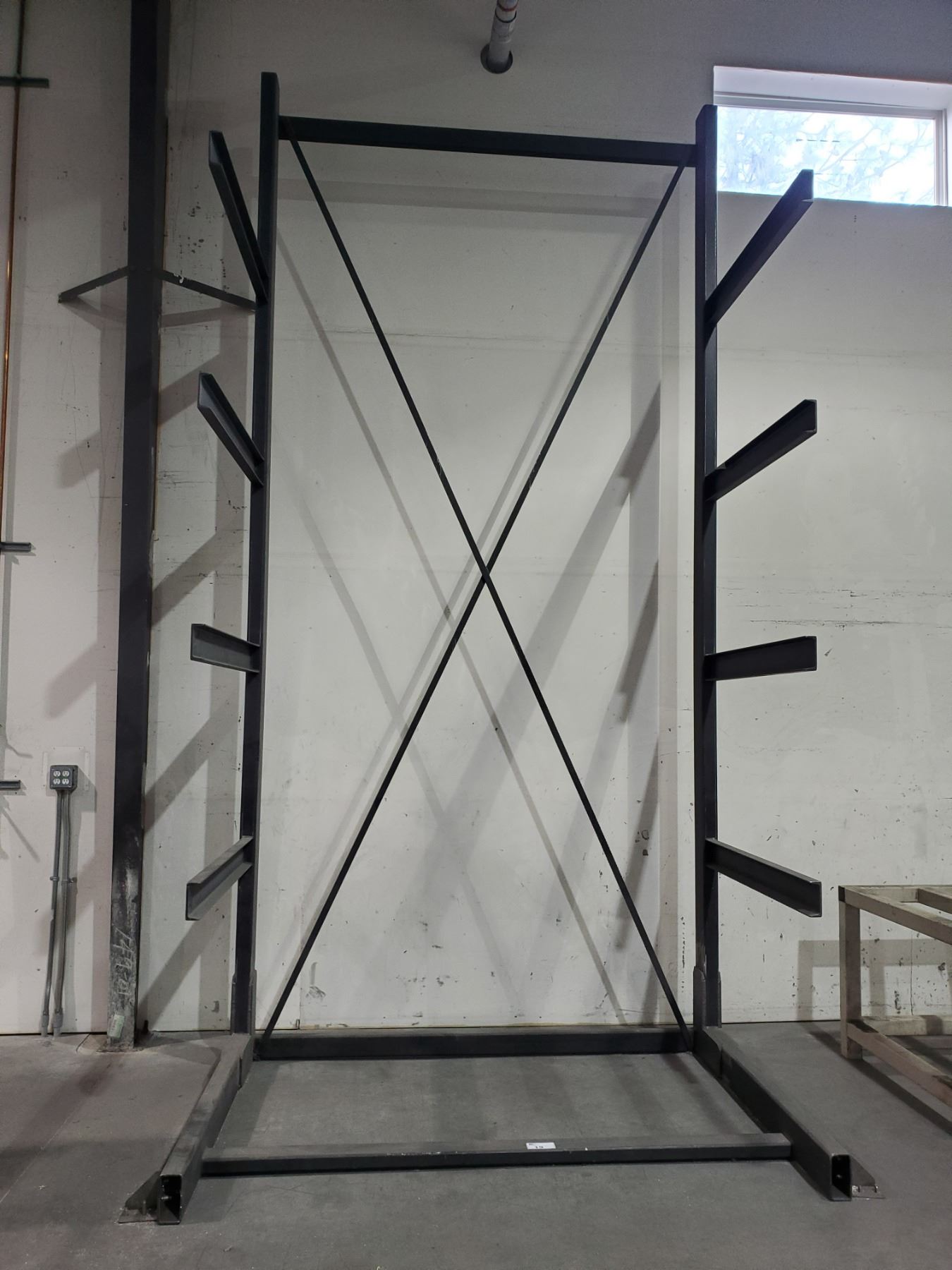 LARGE FREE STANDING STEEL MATERIAL STORAGE RACKING APPROX. 15FT X 7FT X ...