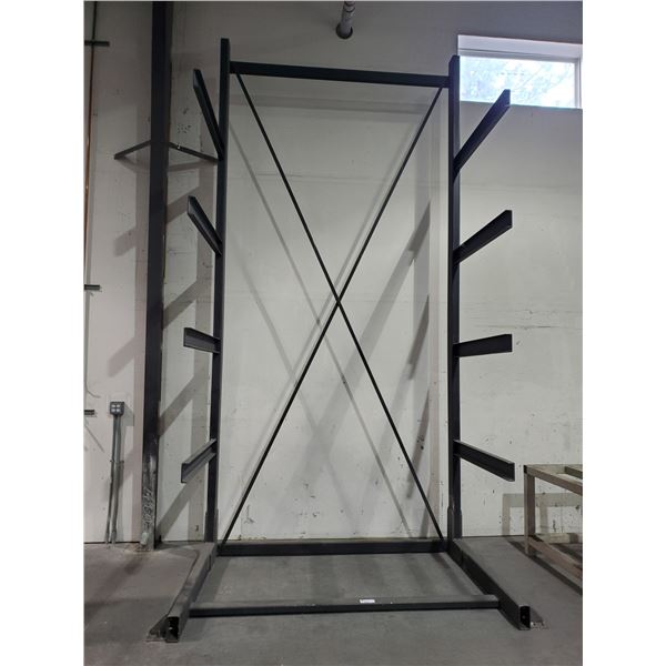 LARGE FREE STANDING STEEL MATERIAL STORAGE RACKING APPROX. 15FT X 7FT X ...