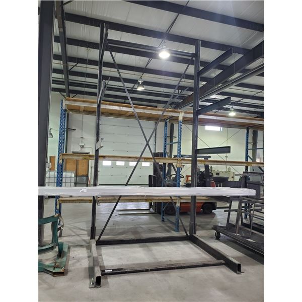 STEEL FREE STANDING MATERIAL STORAGE RACK - APPROX. 15FT X 8FT X 5 1/2FT