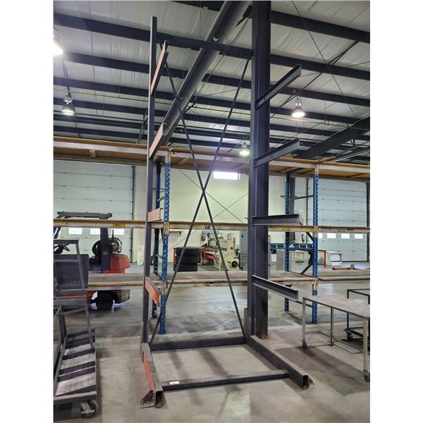 STEEL FREE STANDING MATERIAL STORAGE RACK - APPROX. 15FT X 6FT X 5 1/2FT
