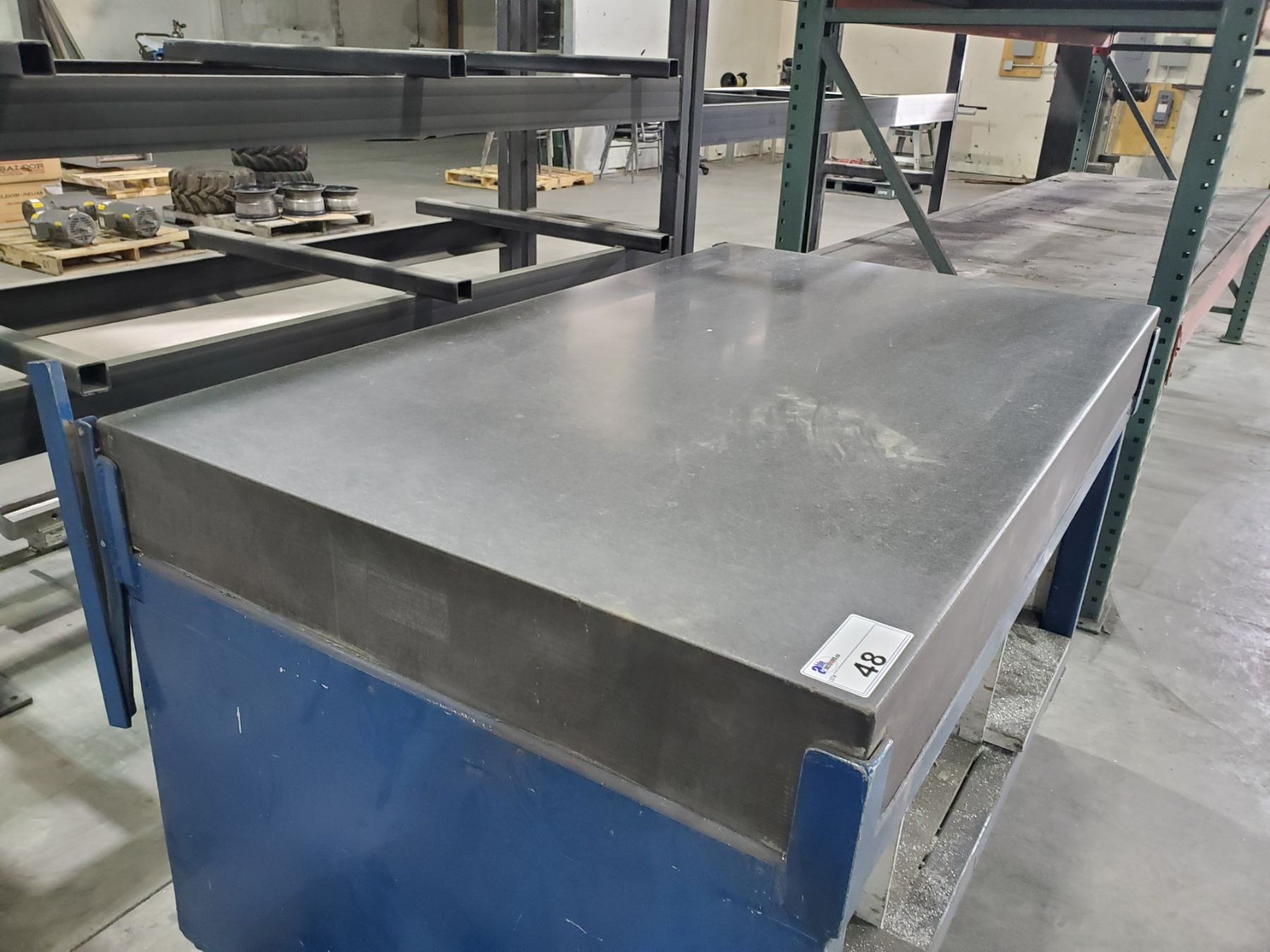 STANDRIDGE GRANITE CORP. LARGE ROLLING WORK TABLE 3FT X 5FT WITH 6 ...