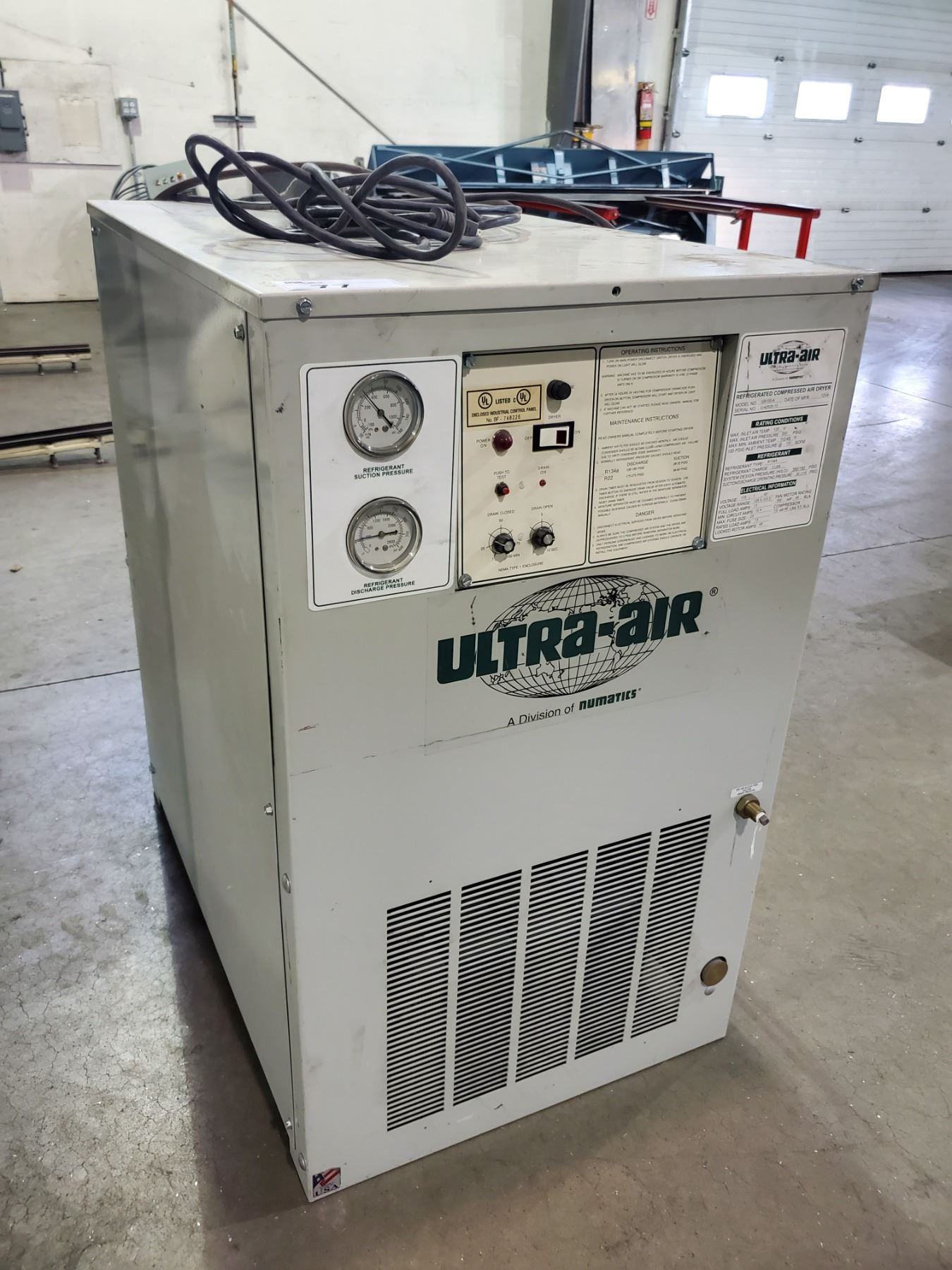 Ultra Compressor ULTRA AIR COMMERCIAL/INDUSTRIAL REFRIGERATED COMPRESSED AIR DRYER