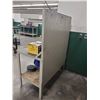 Image 3 : HEAVY STEEL WORK TABLE WITH BACK BOARD & SHELF- APPROX. 4' ACROSS X 2' DEEP X 5 1/2' HIGH