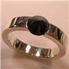 Image 1 : STERLING SILVER 2.51 CTS BLACK DIAMOND THUMB RING - SIZE 14