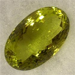 80 CTS CHECKER BOARD OVAL CITRINE 31x20 MM