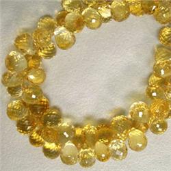 201 CTS CITRINE BRIOLETTE STRAND 9x7-8x6 MM