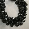 Image 1 : 340 CTS BLACK SPINEL TEAR DROP STRAND 14x10-10x8 MM - 8 INCHES
